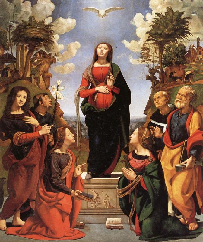 Piero di Cosimo The Immaculate Conception and Six.Saints Germany oil painting art